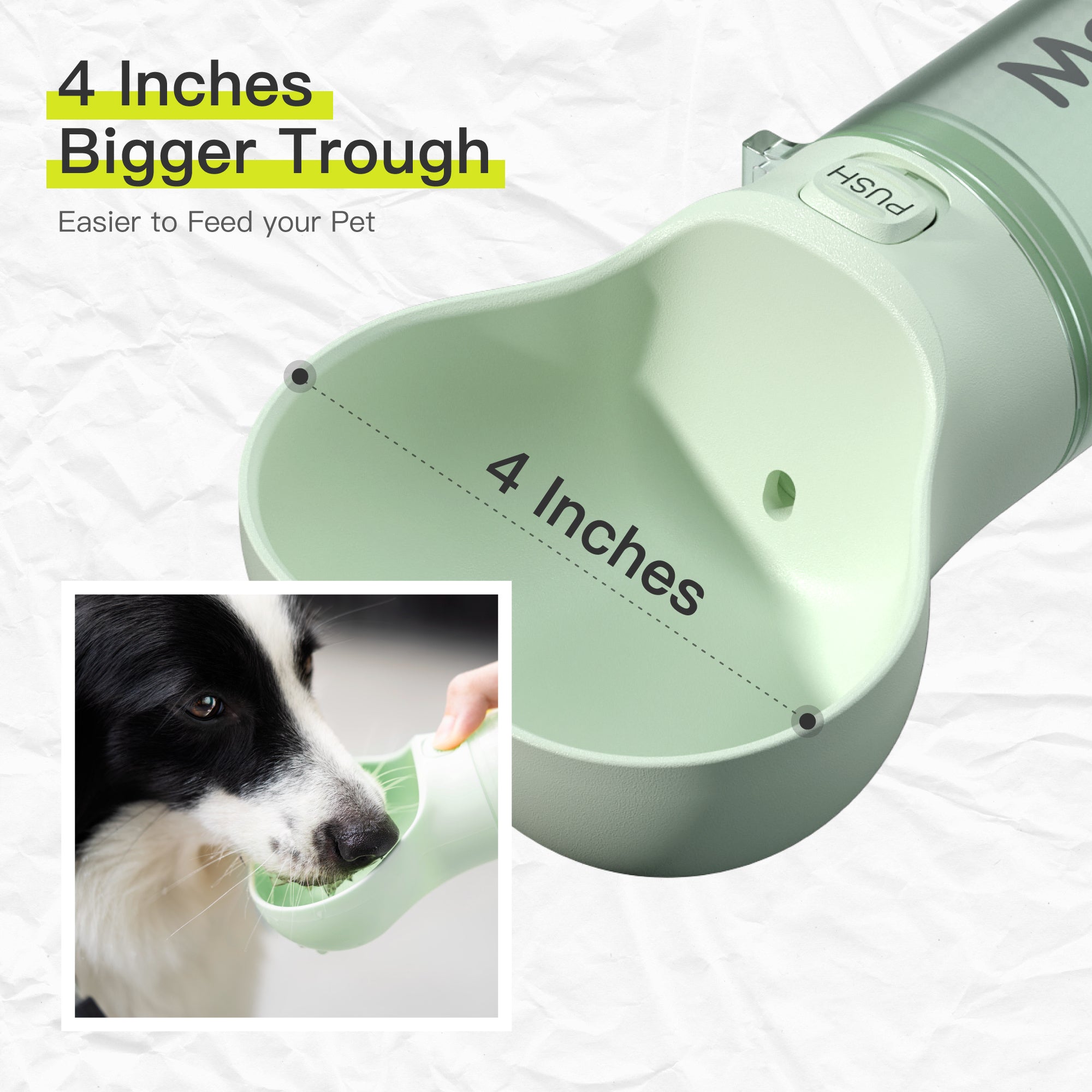 2-in-1 Tragbare Futter- und Wasserflasche